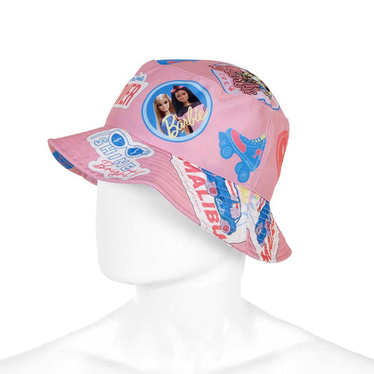 Barbie Malibu-Gorro Infantil Bucket, Rosa