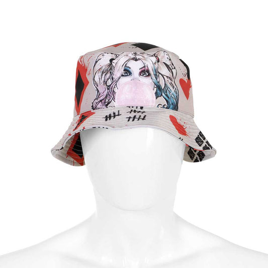 DC Comics Harley Quinn Mad Love-Children's Bucket Hat, Beige