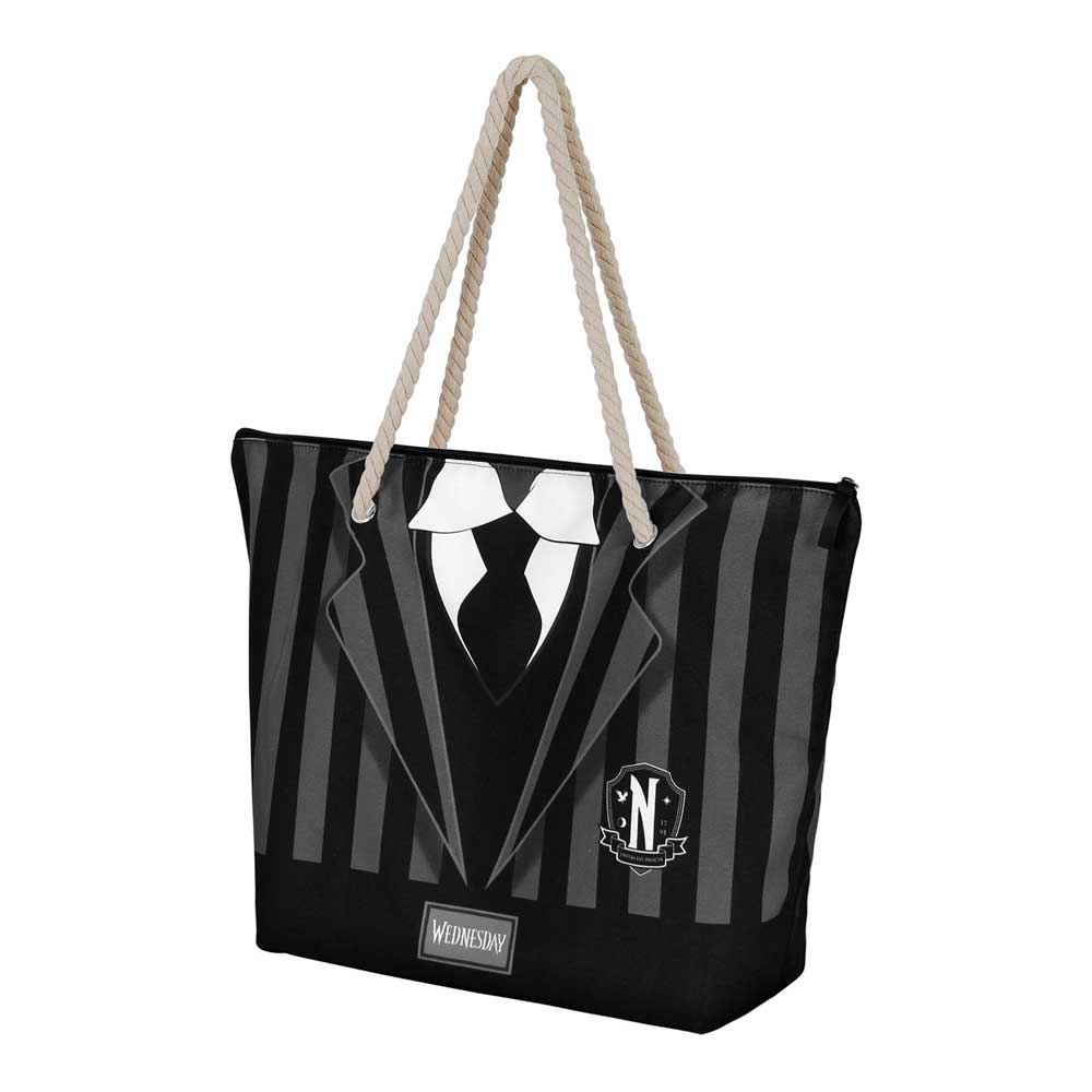 Wednesday Mercoledì Uniform-Borsa da Spiaggia Soleil, Nero