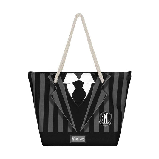Wednesday Mercoledì Uniform-Borsa da Spiaggia Soleil, Nero