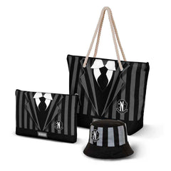 Wednesday Mercoledì Uniform-Borsa da Spiaggia Soleil, Nero