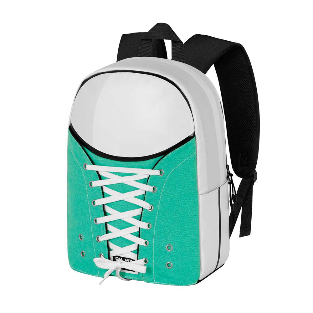 Oh My Pop Mint-Sneakers Backpack, Turquoise