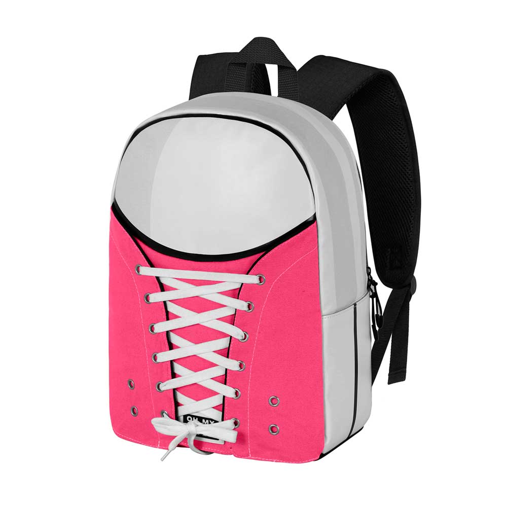 Oh My Pop! Fuchsia-Sneakers Backpack, Fuchsia