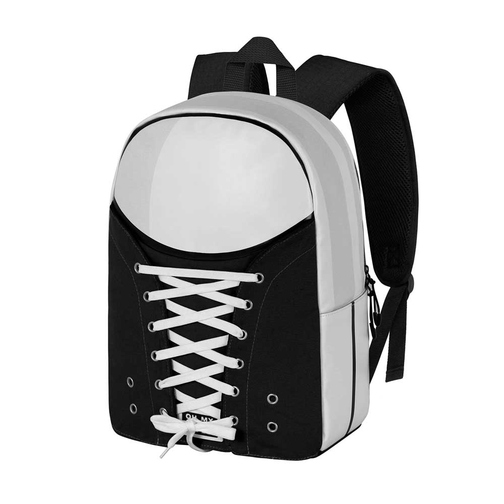 Oh My Pop Black-Sneakers Backpack, Black