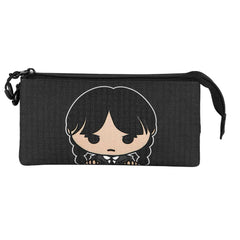 Wednesday Miércoles Cute-Estuche Portatodo Triple, Gris
