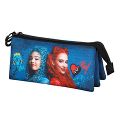 Disney The Descendants Wickedly-Wickedly - Triple Pencil Case, Multicolor