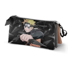 Naruto Weapons-Estuche Portatodo Triple, Negro