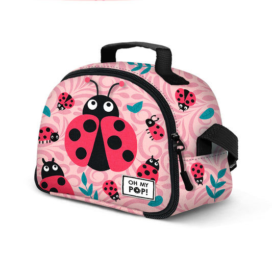 Oh My Pop Ladybug-Snack Bag Thermal Lunch Bag, Pink