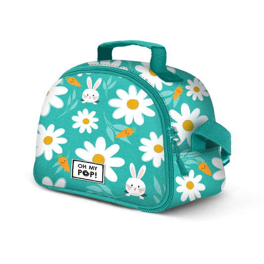 Oh My Pop Blooming-Snack Bag Thermal Lunch Bag, Turquoise