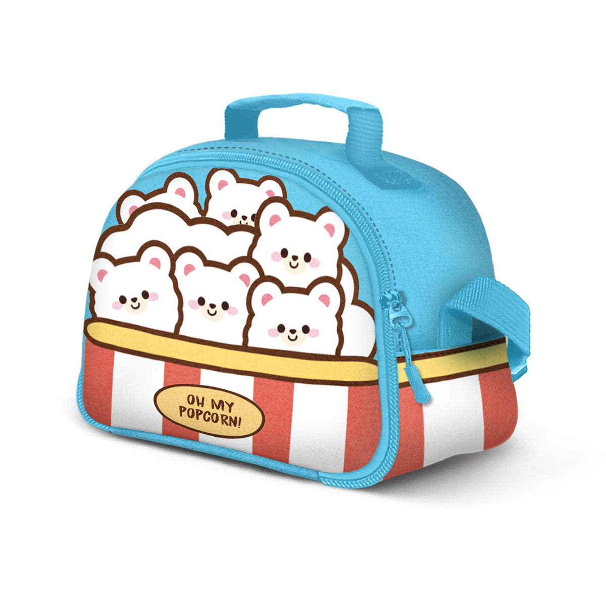 Oh My Pop Popcorn-Snack Bag Thermal Lunch Bag, Blue