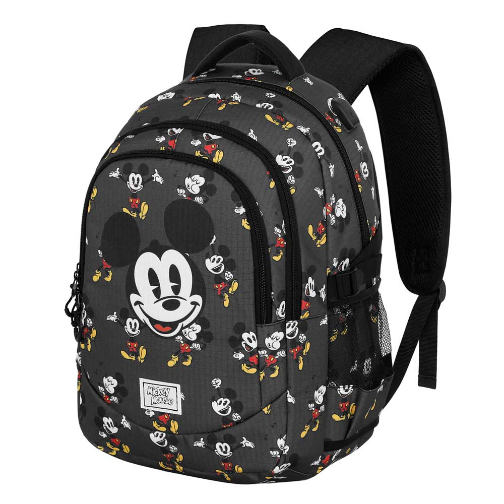 Disney Mickey Mouse Looks-Mochila Running PLUS, Negro