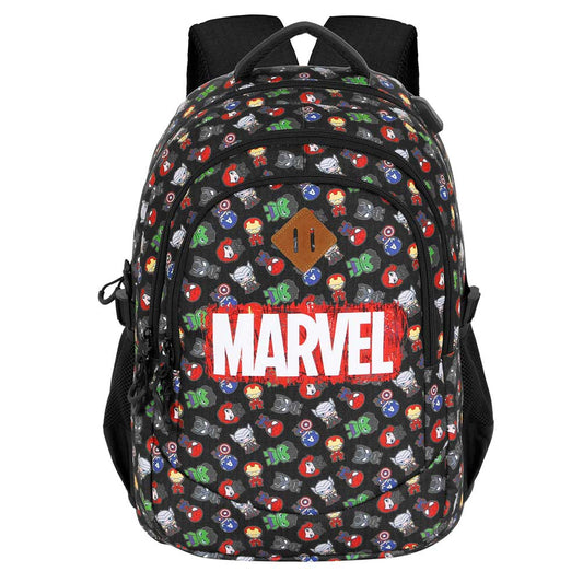 Marvel Los Vengadores Chibi-Mochila Running PLUS, Negro