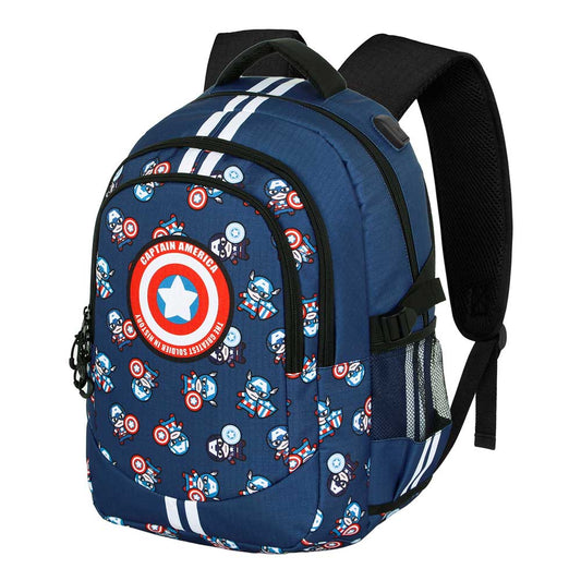 Marvel Captain America -Sac à dos Running PLUS, Bleu