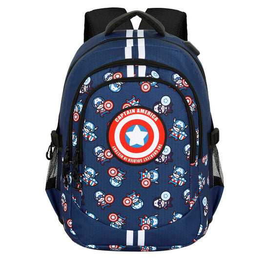 Marvel Captain America -Sac à dos Running PLUS, Bleu