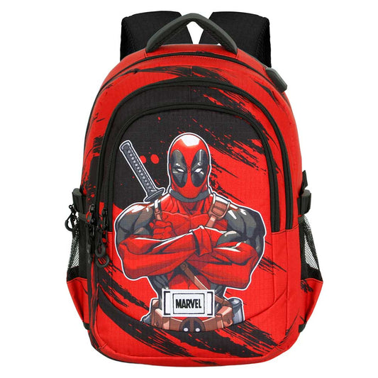 Marvel Deadpool Bad-Mochila Running PLUS, Rojo