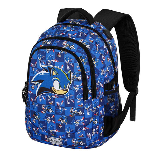 Sonic The Hedgehog - SEGA Action-Mochila Running PLUS, Azul