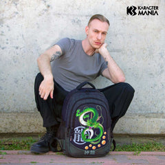 Dragon Ball (Bola de Dragón) Shenron-Mochila Running PLUS, Azul Oscuro