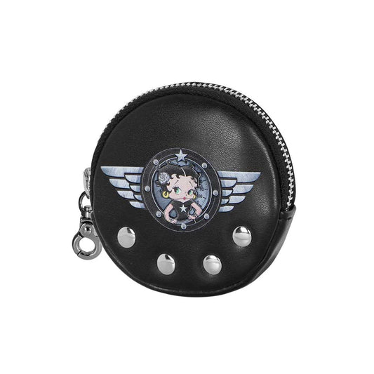 Betty Boop Motor Love-Cookie Coin Purse, Black