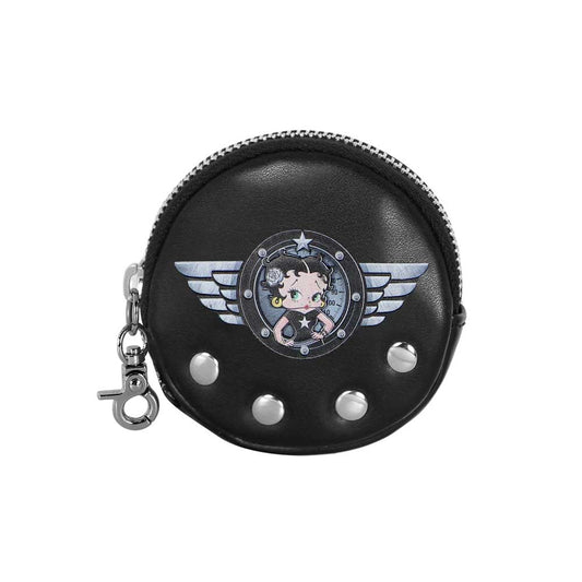 Betty Boop Motor Love-Cookie Coin Purse, Black