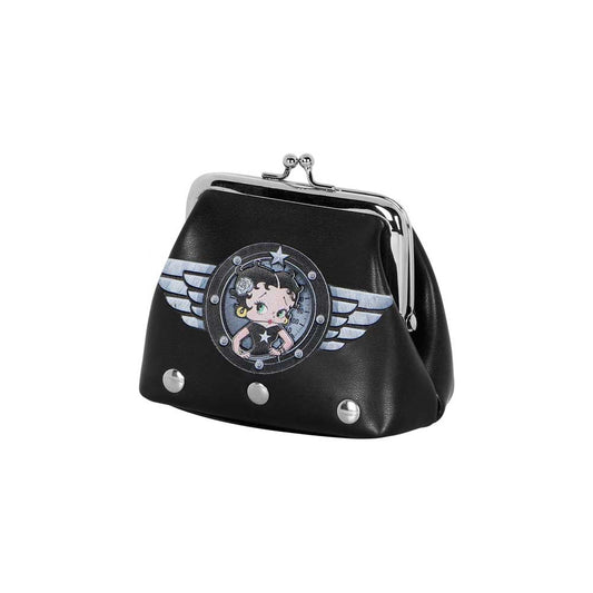 Betty Boop Motor Love-Clip Coin Purse, Black