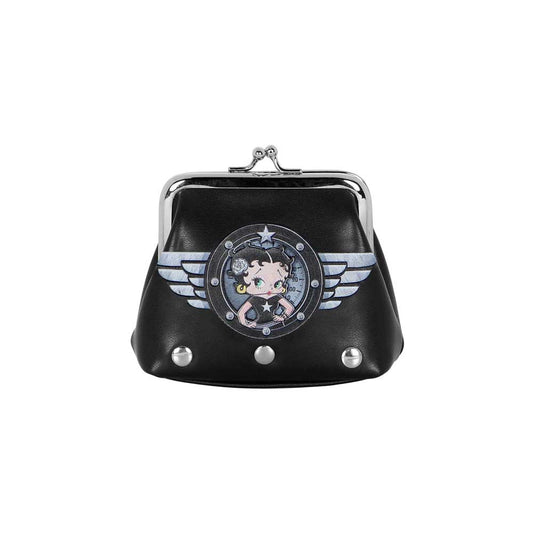 Betty Boop Motor Love-Clip Coin Purse, Black