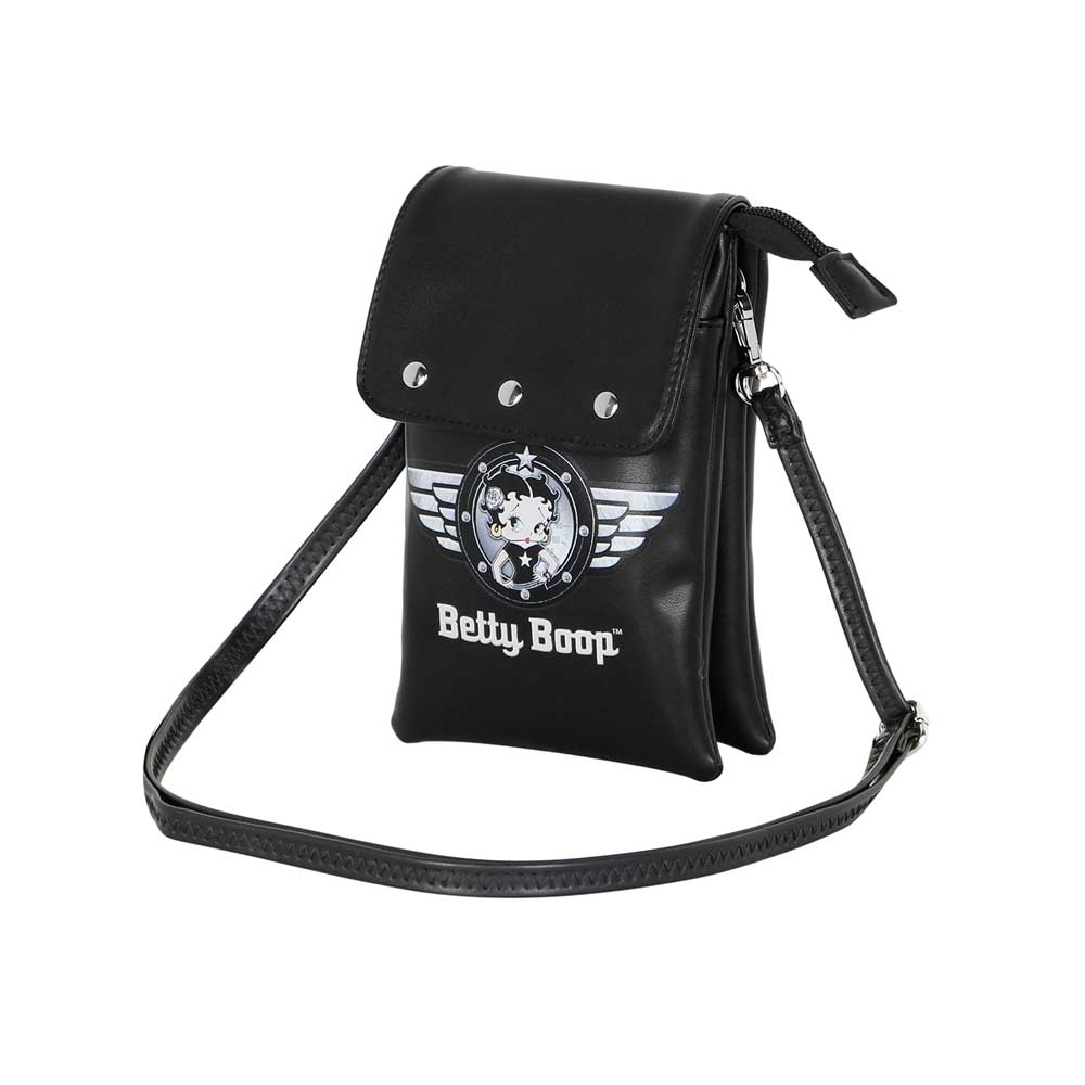 Betty Boop Motor Love-Mobile Phone Bag, Black
