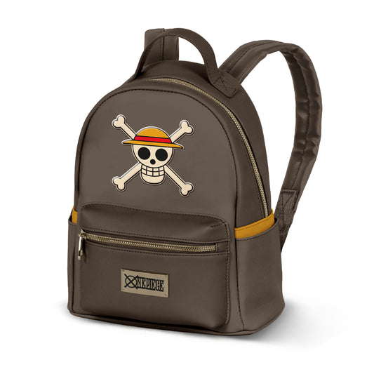 One Piece Skull-Heady Backpack, Brown