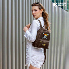 One Piece Skull-Heady Backpack, Brown