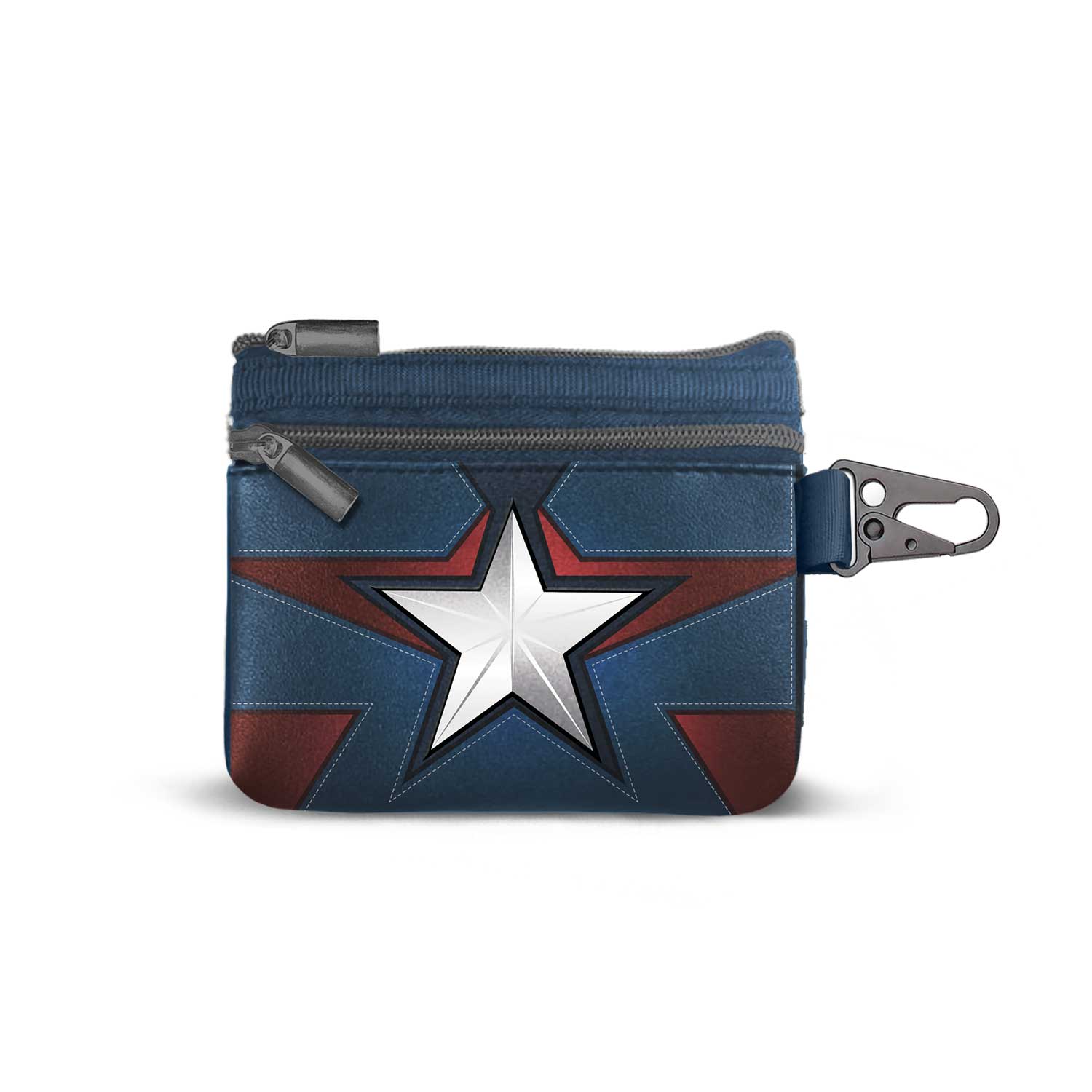 Marvel Capitán América Star-Monedero Slim PU, Azul