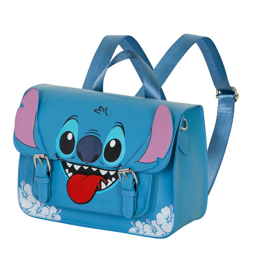 Disney Lilo e Stitch Tongue-Borsa a Tracolla-Zaino Satchel, Blu