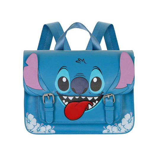 Disney Lilo e Stitch Tongue-Borsa a Tracolla-Zaino Satchel, Blu