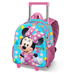 Disney Minnie Mouse Fancy-Mochila 3D con Ruedas Pequeña, Azul