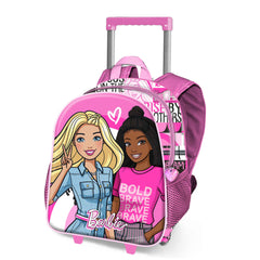 Barbie Brave-Barbie Brave 3D Backpack with Wheels Small, Pink