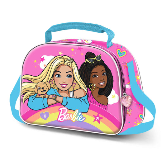 Barbie Rainbowy-3D Lunch Bag, Pink