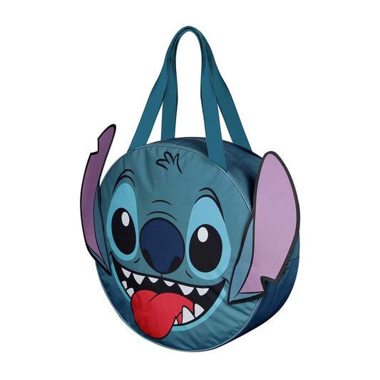 Disney Lilo e Stitch Face-Borsa da Spiaggia Jumbo, Blu