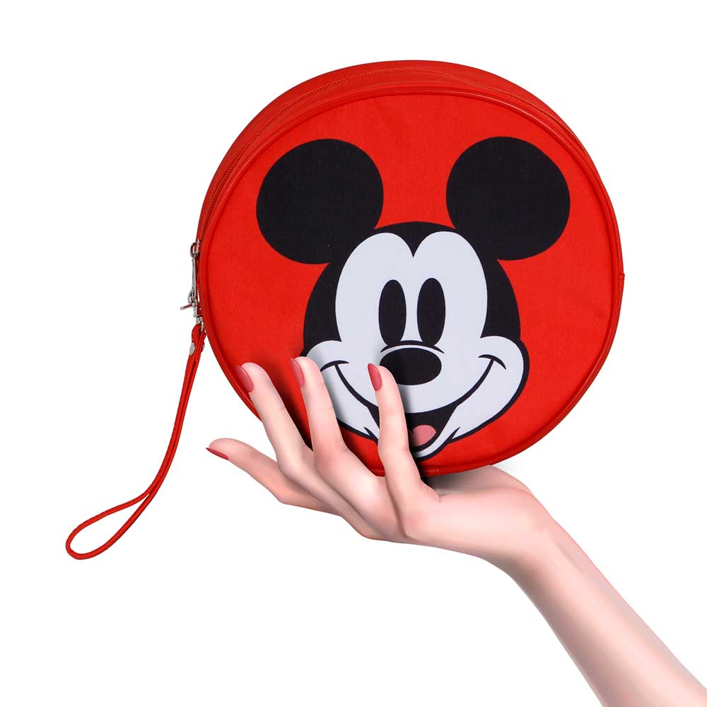 Disney Topolino Face-Borsa da Toilette Pochette Jumbo, Multicolore