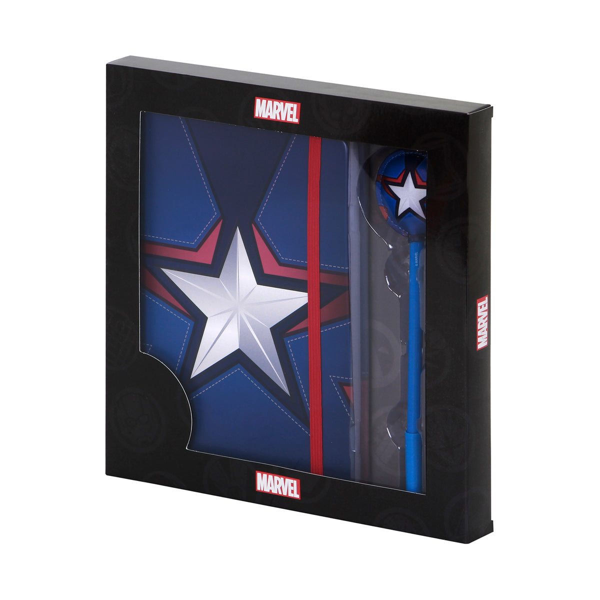 Marvel Căpitan America Curaj-Cutie cadou cu jurnal și pix Fashion, Albastru