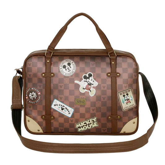 Disney Mickey Mouse Journey-Bolso Ordenador Laptop, Marrón