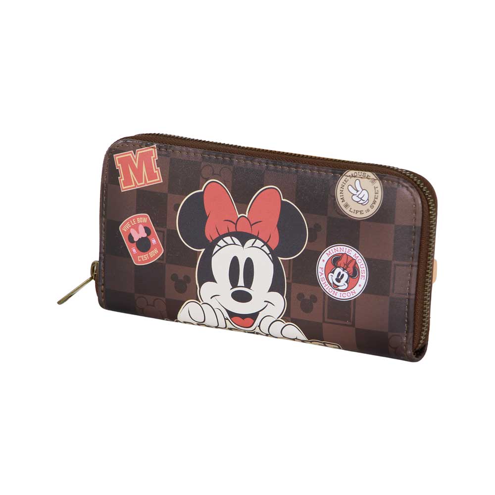 Disney Minnie Mouse Journey-Portefeuille Essentiel, Brun