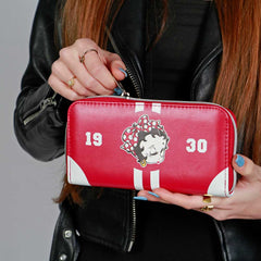 Betty Boop Varsity-Portafoglio Essenziale, Borgogna