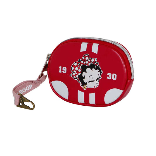 Betty Boop Varsity-Pill Coin Purse, Burgundy