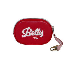 Betty Boop Varsity-Pill Coin Purse, Burgundy