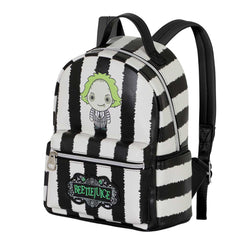 Beetlejuice Stripes-Heady Backpack, White