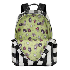 Beetlejuice Stripes-Heady Backpack, White