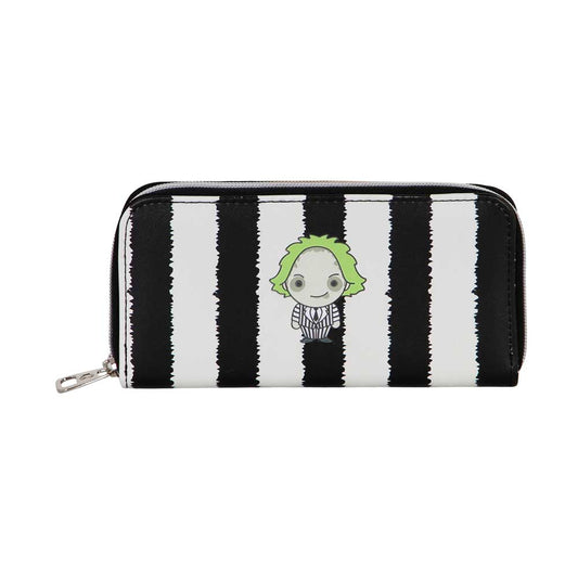 Beetlejuice Stripes-Essential Wallet, White