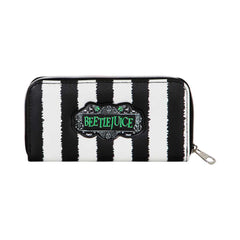 Beetlejuice Stripes-Portafoglio Essenziale, Bianco