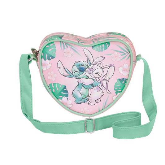 Disney Lilo e Stitch Hug-Borsa a Tracolla Cuore Casual, Rosa