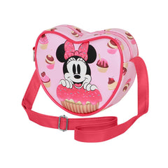 Disney Minnie Mouse Muffin-Casual Heart Shoulder Bag, Pink