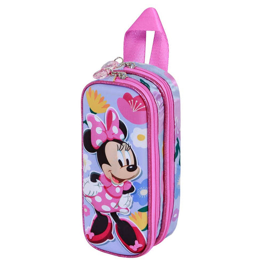 Disney Minnie Mouse Spring-Estuche Portatodo 3D Doble, Lila