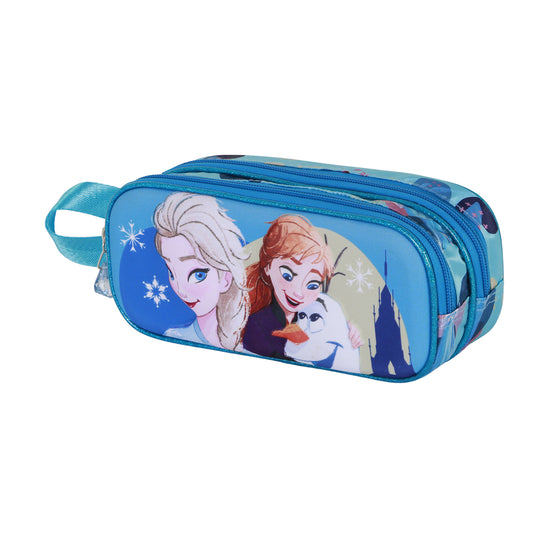 Disney Frozen 2 Lovely-Estuche Portatodo 3D Doble, Turquesa